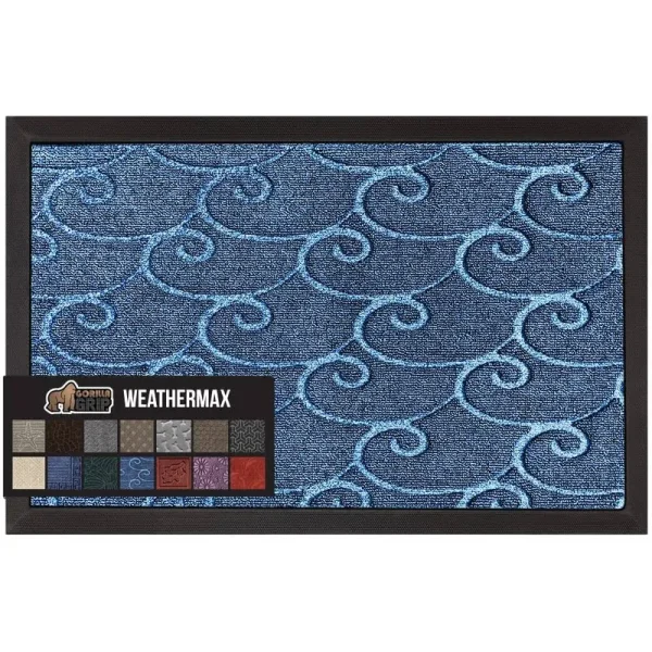 Gorilla Grip Original Durable Natural Rubber Door Mat, Waterproof, Low Profile, Heavy Duty Doormat for Indoor and Outdoor, Easy Clean, Rug Mats for