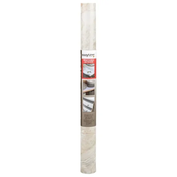 Duck Easyliner Adhesive Surfaces 20-in x 15-ft Beige Marble Shelf Liner | 287185