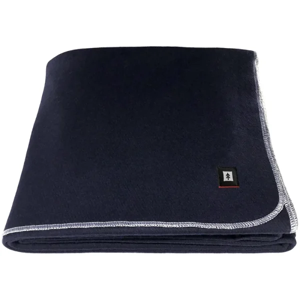 Ektos 90% Woolen Blankets, 90" x 66", Warmest Blanket, Washable Wool Blanket, US Navy Blanket (Navy Blue)