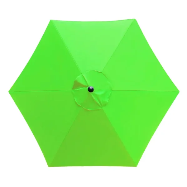Sunnyglade 75ft 6 Ribs Umbrella Canopy Replacement Patio Top Cover for Market Umbrella (Grass Green)