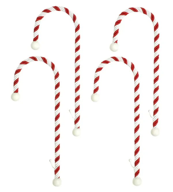 Haute Decor Candy Cane Stocking Holder - 4 Pack - Classic