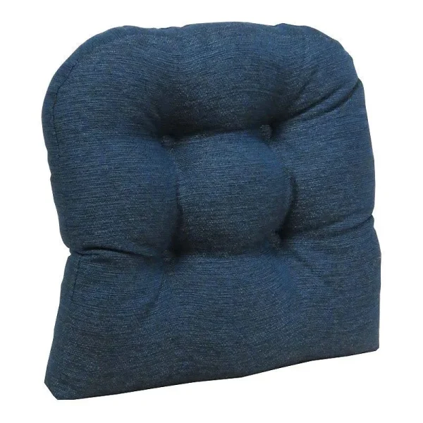 Klear Vu Gripper Non-Slip 17 x 17 Omega Tufted Universal Dining Chair Cushion