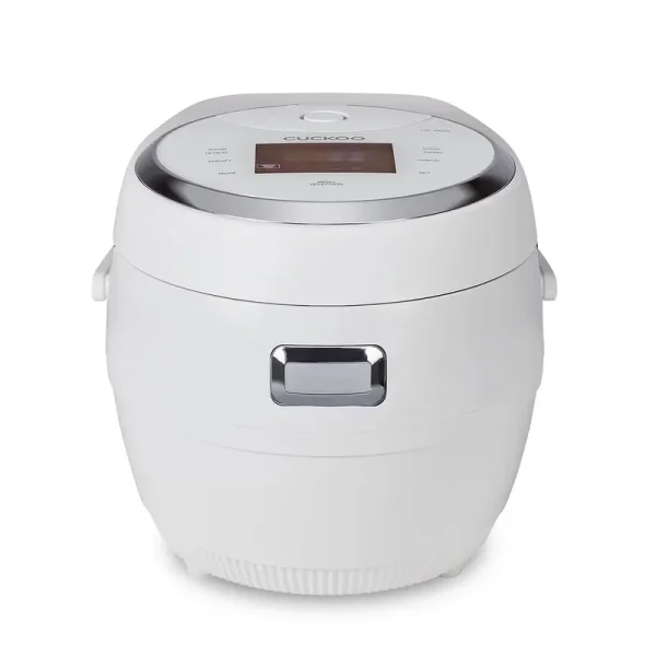 CUCKOO Rice Cooker 20 Cups Cooked Warmer with Nonstick Pot 16 Menu Modes and Micom Fuzzy Logic Tech with Auto Clean Features in White (CR - 1020F)