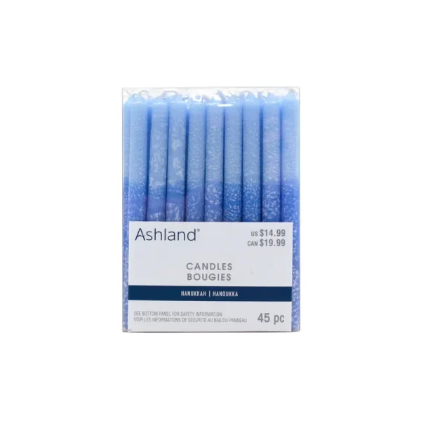 4.5" Two-Tone Frosted Blue Hanukkah Taper Candles by Ashland 45ct. | 4.53 | Michaels