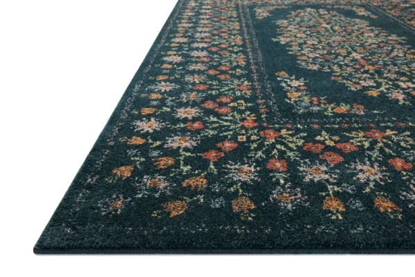 Loloi Rugs Laurel Rug; Style LAU-02 in Color: Black LAU-02 / Navy / 18" Sample