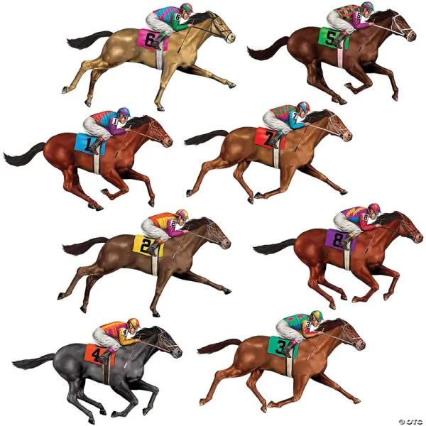 Beistle Race Horse Props, 29" x 17" - 8 count