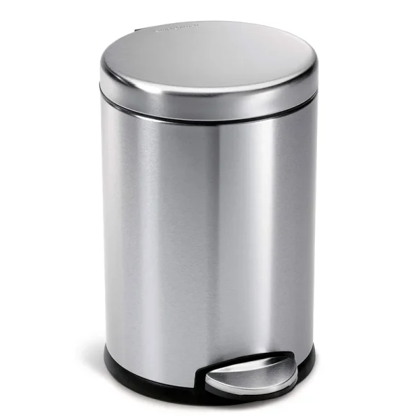 simplehuman 4.5L Round Step Trash Can Brushed Stainless Steel