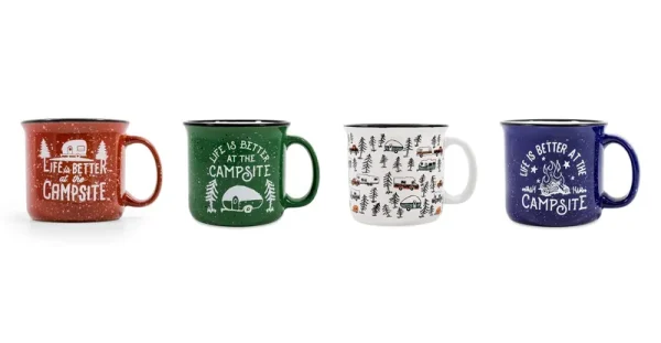 Camco Mugs Assorted Colors 4pk 14oz
