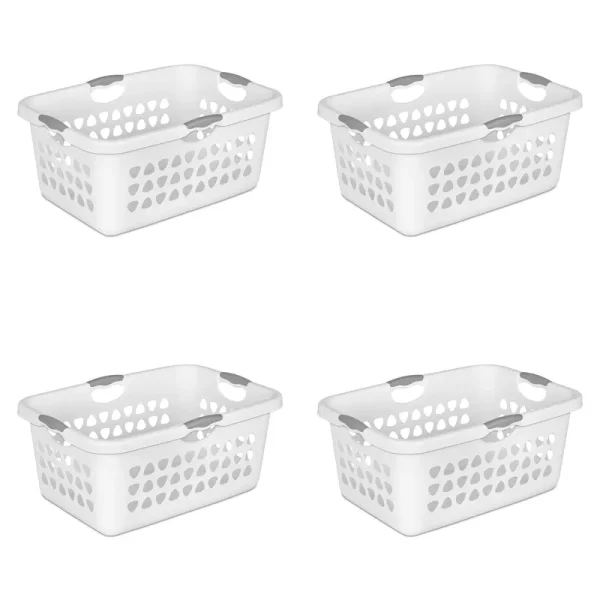 Sterilite, 2 Bushel/71 L Ultra Laundry Basket, White, Case of 4