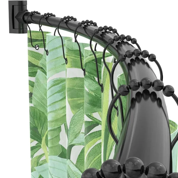 PrettyHome Adjustable Arched Curved Shower Curtain Rod Rustproof Expandable Aluminum Metal Shower Rod 38-72 Inches Telescoping Design Exquisite