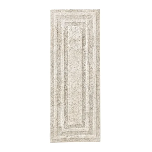 Eddie Bauer Logan Cotton Bath Runner Rug - Light Grey