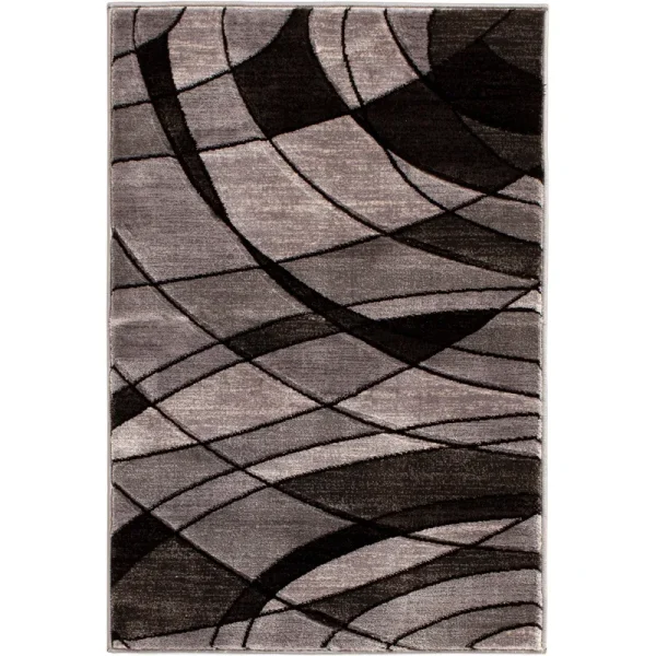 Better Homes & Gardens Gray Abstract Area Rug, Size: 5' x 7'