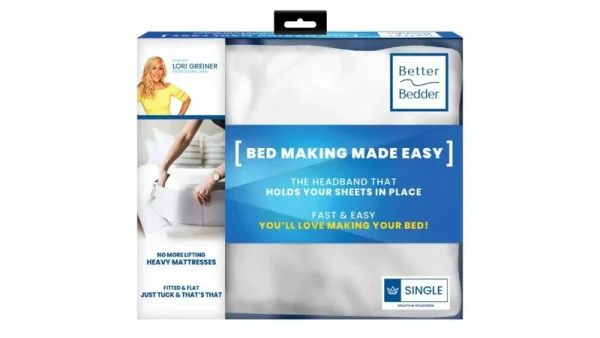 Better Bedder Bed Headband Fabric Shell of Cotton Polyester and Spandex Bed Making Made Easy Transforms Any Flat Sheet Into A Fitted Sheet Fits All Ma