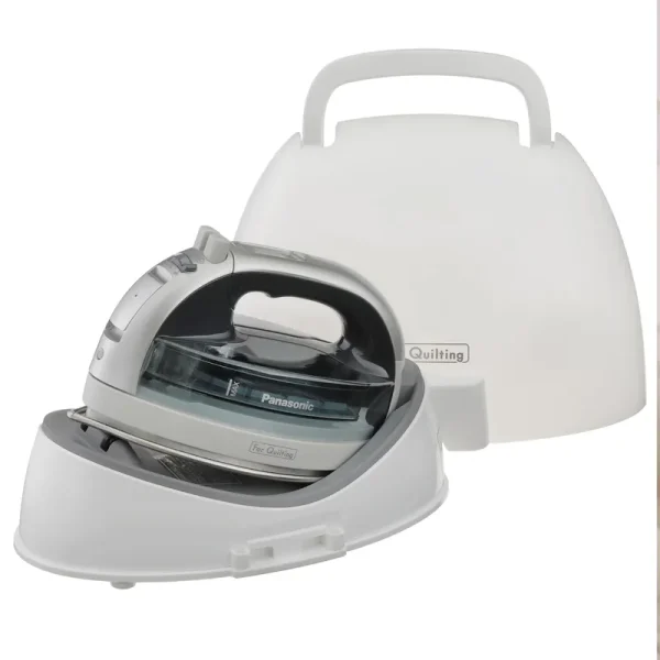 Panasonic Cordless Iron, Portable 360 - Degree Freestyle Dry/Steam Iron with Precision Tips and Stainless Steel Soleplate, Anti - Calc and Anti - Drip, Power Base and Carrying/Storage - NI - QL1100L (Silver)