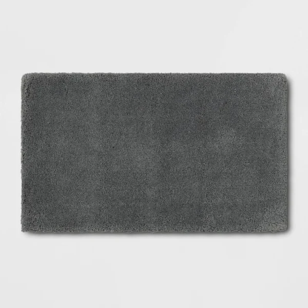 24"x40" Bath Rug Dark Gray- Threshold Signature