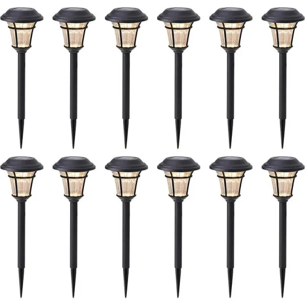 Solar Pathway Lights Outdoor Solar Garden Lights for Patio Yard Driveway (12-Pack)