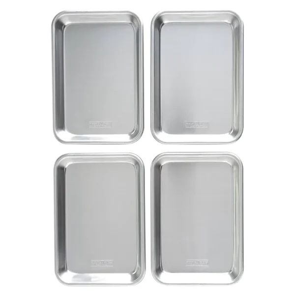 Nordic Ware Naturals Aluminum 4 Pack 1/8 Sheets 10.1" x 7" x 1.1" Silver