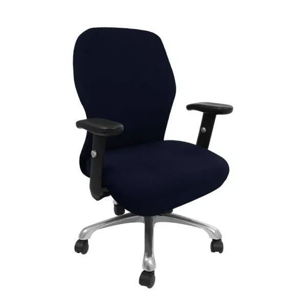 Stretch Waterproof Jacquard Office Swivel Chair Cover Only Armchair Protector - Navy Blue M
