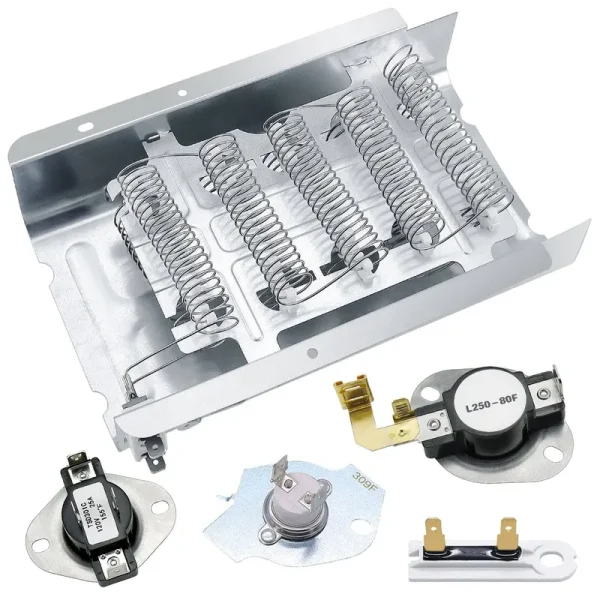 Blutoget 279838 W10724237 Dryer Heating Element Kit for Whirlpool Ken-more Maytag Dryer - 3977767 3392519 Thermostat Fuse & 3387134 397793 Thermostat