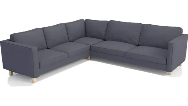 The Dense Durable Cotton Karlstad Corner Sofa Cover (2+3/3+2) Replacement, Is Custom Made for Ikea Karlstad Sectional Slipcover Replacement (Pure