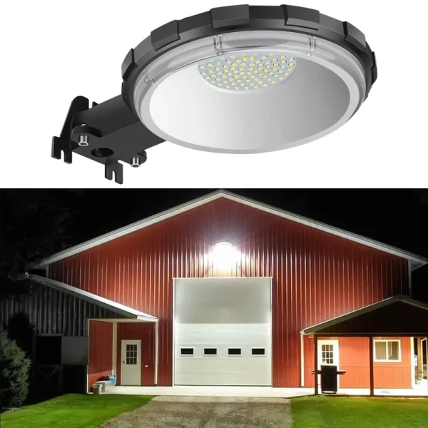 Karjoefar LED Barn Light Dusk to Dawn Outdoor Lighting with 100W 10000LM 5000K Daylight IP65 Waterproof Outdoor Security Flood Lights for Garage Yard