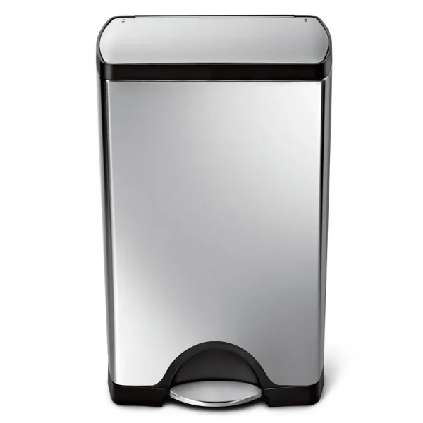 simplehuman Rectangular Step Trash Can Stainless Steel 38 L / 10 Gal