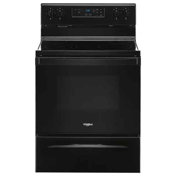 Whirlpool 5.3 Cu. ft. Black Electric Range with Keep Warm Setting