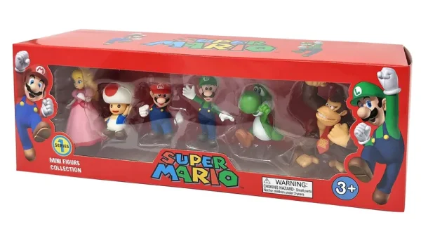 Super Mario Cake Toppers and Action Figures ( 6 Pcs Limited Edition Bundle)