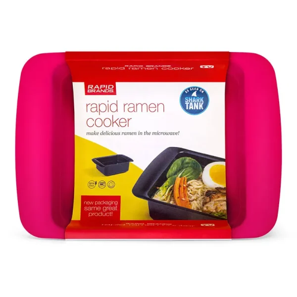 Rapid Ramen Cooker 1 Pack Microwavable Cookware for Instant Ramen Teal, Pink