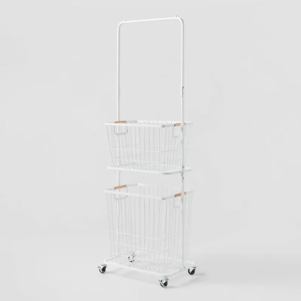 Brightroom Metal Laundry Station with Basket and Hamper