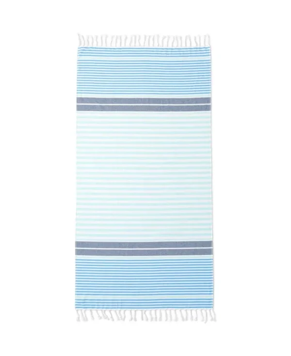 Lands' End Turkish Cotton Beach Towel, Dark Blue, BEACHTOWEL