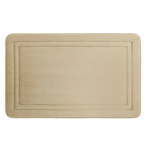 The Big One Border Memory Foam Bath Rug - Tan - 17x24
