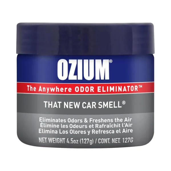 Ozium Gel Can Car Air Freshener, New Car Scent, 4.5 oz
