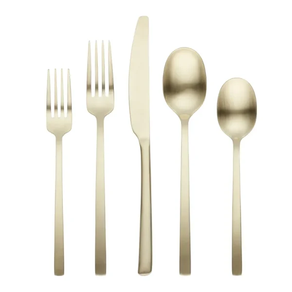 Cambridge Silversmiths Beacon Champagne Satin 20-Piece Flatware Set