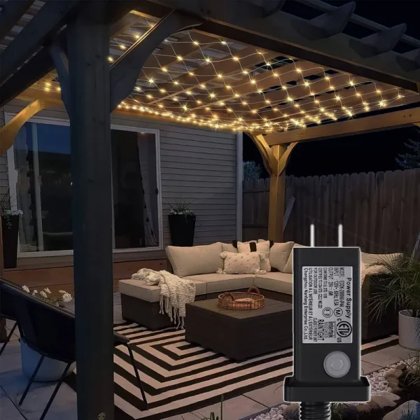 Eueasy Net Lights Outdoor, 270 LED Net Lights for Gazebo, 10�G10 ft Connectable Fairy Lights with 8 Lighting Modes, LED Net Lights for Bushes, Garden
