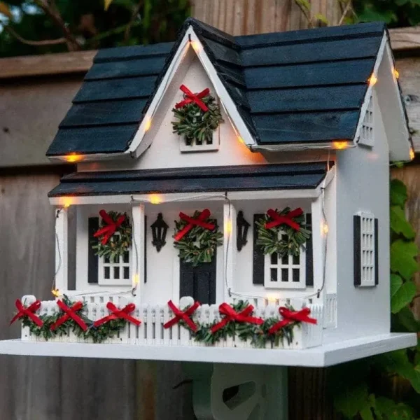 Birdhouse - Holiday with Lights