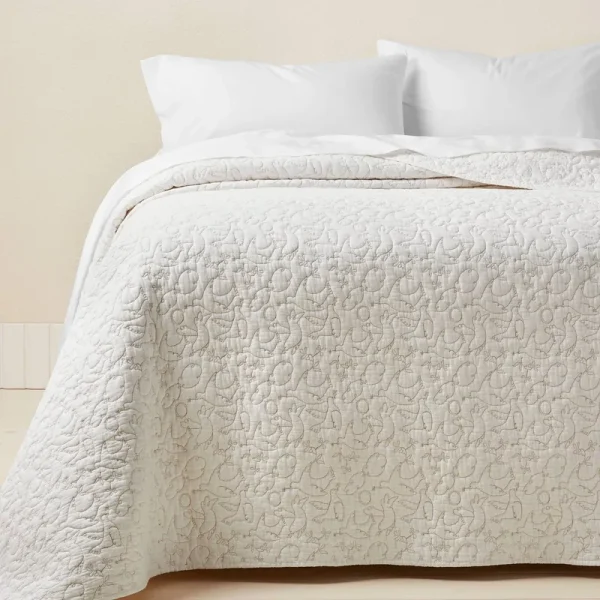 King Dove Stitch Quilt Off-White - Opalhouse Designed with Jungalow
