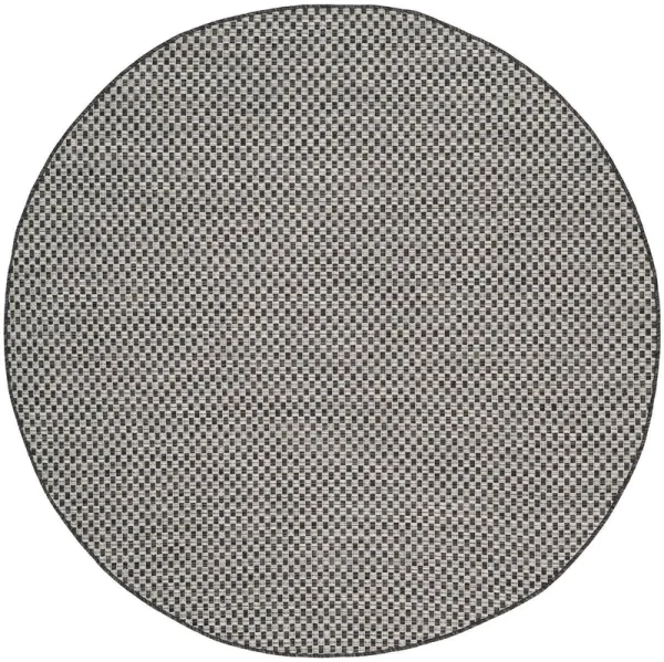 Safavieh Area Rug, Courtyard, Black / Light Grey, 2' 3" x 8' 0"