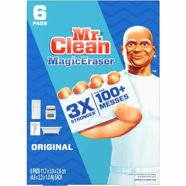 Mr. Clean Magic Eraser Original Scrubbers, 6 per Box, Case of 6 Boxes