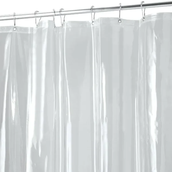Interdesign 72 in. H x 72 in. W Clear Shower Curtain Liner Vinyl