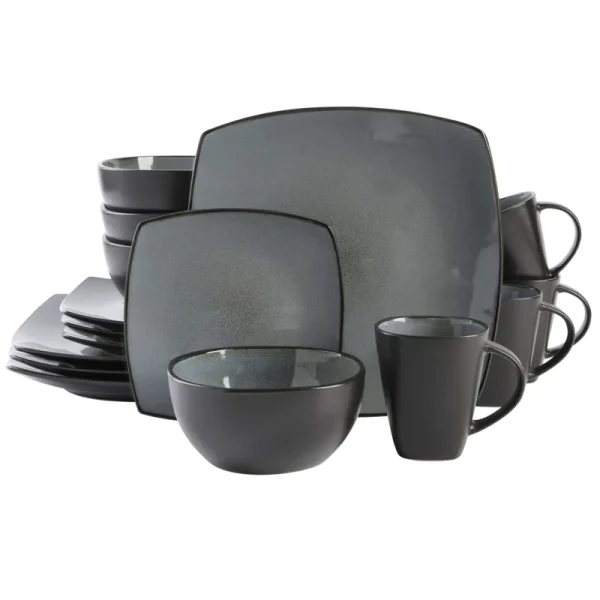 Soho Lounge 16 Piece Dinnerware Set Gibson Color: Eclipse