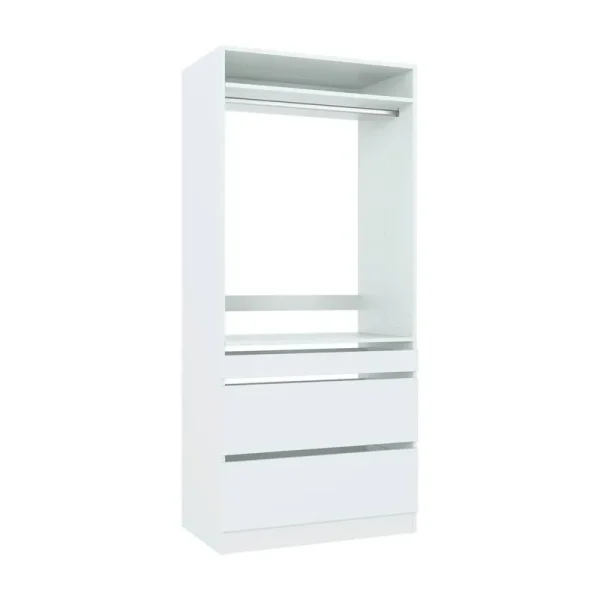 36" Modular Closet System Walk-In Tower - White - Small and Large Drawers