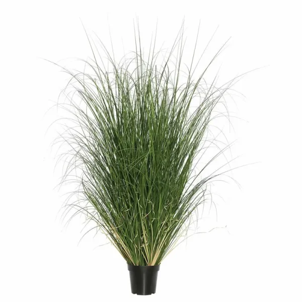 PVC Artificial Potted Green Curled Grass Size: 60" H x 30" W x 30" D