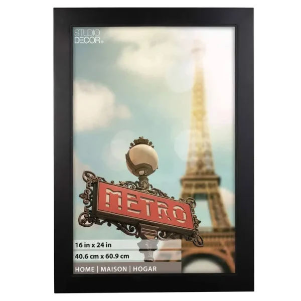 Black Studio Frame, Home Collection by Studio D��cor 16" x 24"