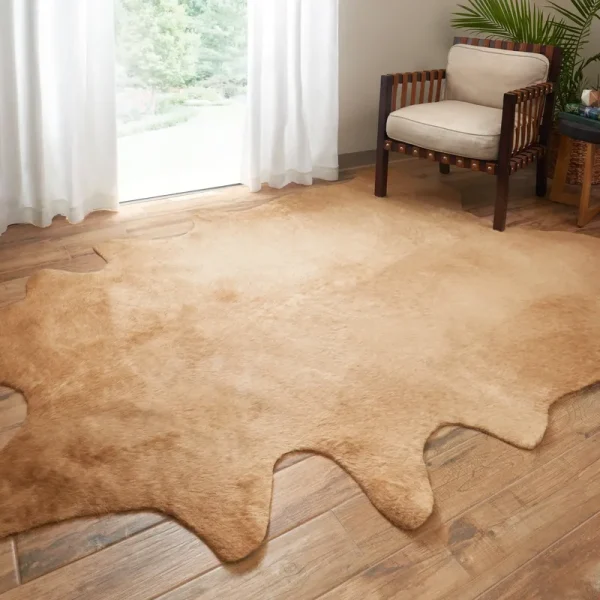 Alexander Home Yosemite Faux Cowhide Area Rug - 3'10" x 5'