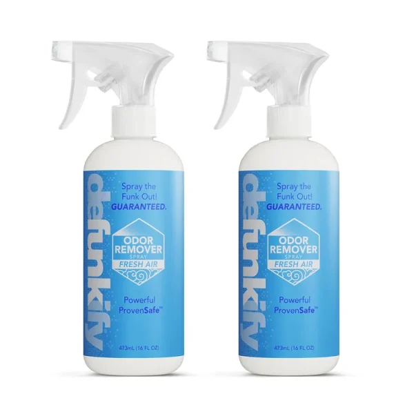 Defunkify Odor Remover Spray | Air Fresheners for Home, Shoe Deodorizer, Pet Pooph Odor Eliminator | w/Ionic Silver & Pure Essential Oil Scent | 2