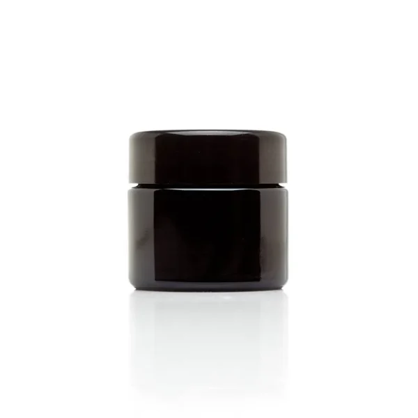 Infinity Jars 50 ml (1.7 fl oz) Travel Size Black Ultraviolet Glass Screwtop Jar