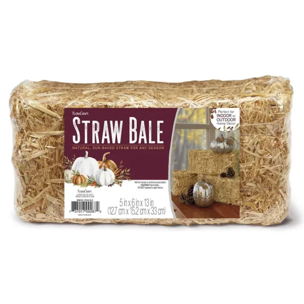 Floracraft 6" x 5" x 13" Straw Bale