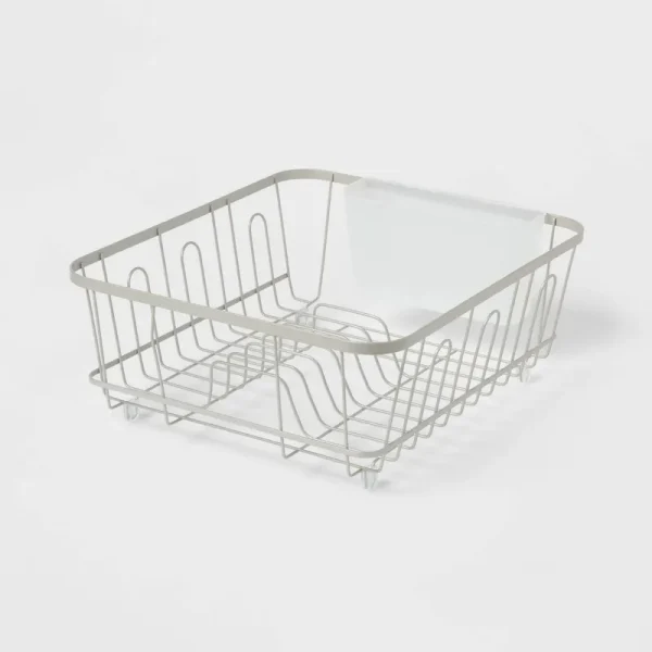 Small Steel Dish Drainer Brushed Nickel - Brightroom