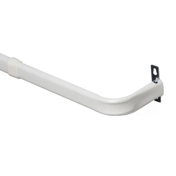 Mainstays 84-120 inch Adjustable Heavy Duty Curtain Rod, 2 inch Clearance, White